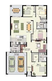 Single Story Home Floor Plan With 4 Bedrooms Double Garage And 171 Square Meters One Floor House Plans Home Design Floor Plans Porch House Plans