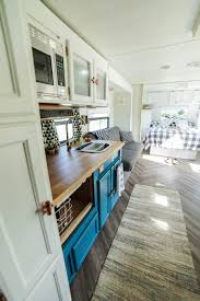 In the following picture i have marked the parts that are to be removed in the rv remodeling demolition phase, of this winters rv remodeling project, with a red hash mark. Remodeled Travel Trailer With Modern Country Accents