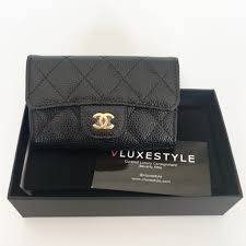 Check spelling or type a new query. Chanel Card Holder Black Quilted Caviar With Gold Hardware Vluxestyle