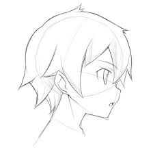 Black And White Anime Boy Side View A Side View Of A Boys Face Cabelo Manga Desenho De Olhos Anime Desenho De Rosto