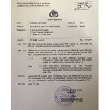 When you have your holiday, would you please come here to indonesia? Gambar Surat Mutasi Polisi