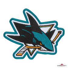 San jose sharks, a hockey club from california, was born in the 1990s, and its first emblem, introduced in 1991, was a brilliant example of contemporary logo design, able to reflect the character and strength of the team. San Jose Sharks Patch Logo Embroidered Hockey Patches Iron On Size 3 9 X 3 3 Inches Embrosoft