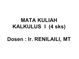 1001 soal pembahasan uas kalkulus i dan v x sehingga 5 2 5 2 2 ln 5 2 tdt 2cos 2 2 4sin 4 4sin 2cos tdt 2 t 2 t 2cos tdt 2 t 2 t tdt 2cos 4sin 2cos 1 1 arip paryadi it telkom 53 2. Mata Kuliah Kalkulus I 4 Sks Dosen Ir Renilaili Mt Ppt Download