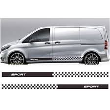 0002 Pour Mercedes Vito Racing Stripes Stickers Vinyle Graphiques Sport Van Conception Vinyle Autocollant Aliexpress