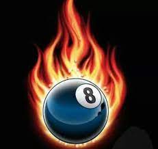 Flaming 8 Ball Pool Art Pool Balls Air Brush Painting