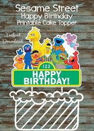 Printable Sesame Street Cake Topper Sesame Street Birthday Party Decorations Sesame Street Sesame Street Sesame Street Birthday Party Sesame Street Birthday