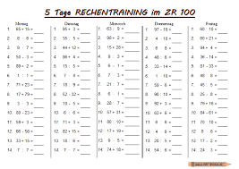 Check spelling or type a new query. 5 Tage Rechentraining Im Zr 100 Abc Mathe Unterrichten Mathematikunterricht Mathematik Aufgaben
