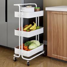 Cabinet organization bring organization to your kitchen by using kitchen cabinet organizers. Buy 3 Tier Storage Organizer Rack Movable Kitchen Bathroom Shelf Metal Rolling Trolley Cart Basket Stand Wheels Save Space Holder At Affordable Prices Free Shipping Real Reviews With Photos Joom
