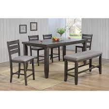 Shaker style design with clean lines and classic look. Crown Mark Bardstown Pub Table Set With Bench Royal Furniture Table Chair Set With Bench