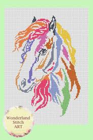 Maybe you would like to learn more about one of these? Watercolor Horse Rainbow Cross Stitch Pattern Animals Cross Etsy In 2021 Cross Stitch Silhouette Cross Stitch Horse Cross Stitch