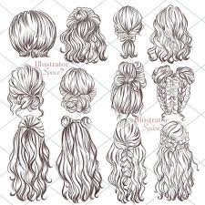 Pin By Angiesart On Drawing Girl Hair Drawing Hair Clipart Hair Sketch