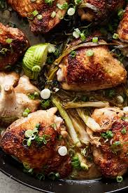 Garlicky Chicken Thighs With Scallion And Lime Recipe Nyt Cooking Food Recipes Chicken Thighs Cooking