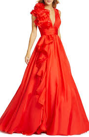 Great savings & free delivery / collection on many items. Women S Mac Duggal Ruffle Detail Ruched Chiffon Ballgown Editorialist