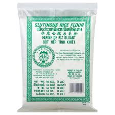 If you see glutinous rice flour packaging with the green writings on it, typically it's from thailand. Erawan Glutinous Rice Flour Shop Flour At H E B