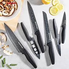 Maybe you would like to learn more about one of these? Amazon Com Nutriblade Knife Set By Granitestone High Grade Professional Chef Kitchen Knives Set Knife Sets Toughened Stainless Steel With Nonstick Mineral Coating Rubberized Ergonomic Grip Dishwasher Safe Home Kitchen