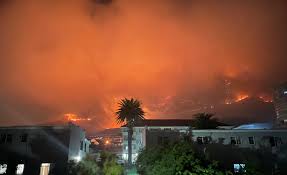 The fire is moving towards the campus, the western cape government said. Gaudk5fxbshmm