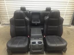 1999 2010 Ford F250 F350 Super Duty Front And Rear Seats Black Leather F250 Ford Excursion Ford F250