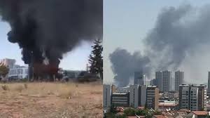 Çok sayıda itfaiye ekibinin müdahale ettiği yangın kontrol altına alındı. Grxjljbvszex M