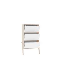 Maybe you would like to learn more about one of these? Meuble A Chaussures Design En Bois Blanc 3 Compartiments Fermes