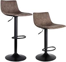 Sold and shipped by spreetail. Amazon Com Superjare Set Of 2 Bar Stools Swivel Barstool Chairs With Back Modern Pub Kitchen Counter Height Light Brown Fabric Kitchen Dining