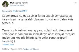 Demikit sedikit dari ulasan niat qadha shalat fardhu maghrib, subuh, zuhur, ashar dan isya ini membantu anda semua yang sedang mencari bacaannya, harapan kami semoga pembahasan ini bermanfaat untuk kita semua dan. Qada Solat Subuh Mengikut Imam Solat Taraweh Pastikan Anda Baca Sampai Habis