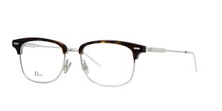 Dior Homme Dior 0215 45z Havana Silver Full Frame Metal Eyeglasses 53mm