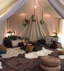 Now Begin To Layer Various Cushions Pillows Boho Chic Floor Cushions Meditteranean Rugs A Boho Chic Interior Design Boho Style Decor Bohemian Bedroom Design