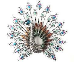 Peacock Bird Metal Wall Art Garden Ornament Iron Plaque Sculpture 50cm Ebay Metal Wall Sculpture Metal Sculpture Metal Wall Art