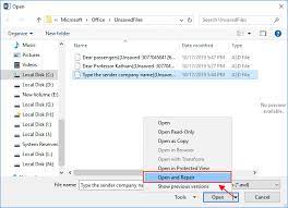 Recover unsaved word documents from word backup files. How To Recover Unsaved Word File In Microsoft Word Windows Basics