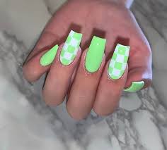Hot pink lime green nails. 35 Soothing Lime Green Nail Designs To Die For Naildesigncode