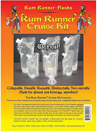 Amazon.com: Easy Traveler Genuine Rum Runner® Cruise Kit 3 32oz and 3 8oz  Flasks Plus a Funnel: Home & Kitchen
