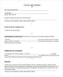Printable Last Will And Testament Form Example Living Free Template Hudsonradc