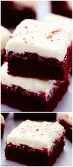 Red Velvet Brownie With Cream Cheese Frosting Is 3 On Our List Cake Recipes Desserts Frosting Recipes