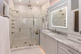 Enhance a shower bench with other upgrades in the shower, such as a steam feature or multiple showerheads. 5 Popular Bathroom Designs Bathroom Design Popular Bathroom Designs Bath Design