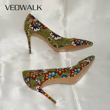 Bj designs & patterns high steppin high heels applique quilt pattern. Veowalk Floral Patterns Printed Women Sexy Super High Heels Ladies Pointed Toe Stilettos Pumps Fashion African Dress Shoes Women S Pumps Aliexpress