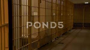 Rows Of Prison Cells With Large Jail Cell Door Closing Stock Footage Ad Large Jail Cells Rows Prison Cell Jail Cell Prison