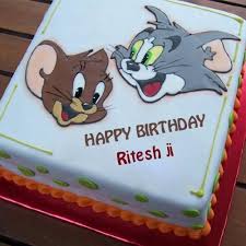 Cartoon Birthday Cake With Name And Photo Editor Write Name On Smiley Tom And Jerry Birthday Cake Birthday Wishes For Kids Birthday Wishes Cake Tom And Jerry Cake