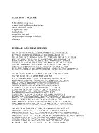 Simak/baca juga kumpulan puisi indonesia yang lain di blog puisi dan kata bijak ini, semoga puisi menceritakan keadaan indonesia diatas dapat menghibur dan bermanfaat. Sajak Buat Tanah Air