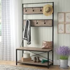 A hall tree with a bench may be about 17 to 18 in. Belham Living Hall Tree Wayfair