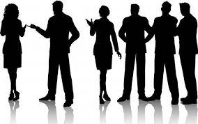 Silhouettes Of A Group Of Business Peopl Free Vector Freepik Freevector Silhouette People Person Silhouette People Png