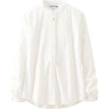 Black And White Long Sleeve Shirt Womens Uniqlo Women Idlf Pleated Long Sleeve Shirt 50 Liked On Polyvore Featuring Tops Blouses White Long Sleeve Versatile Blouses White Long Sleeve Top Women