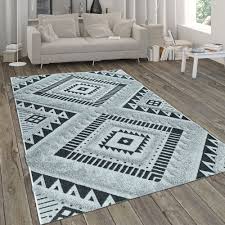 Teppich wohnzimmer gestreift modern mit konturenschnitt in rot grau schwarz. Outdoor Teppich 3 D Shaggy Muster Teppichcenter24