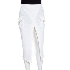 Before cutting a patch pocket from knit fabric i recommend make a paper pattern before. Balmain White Checkered Knit Patch Pocket Detail Faux Wrap Skirt S Balmain Tlc