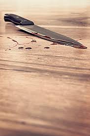 Bleaching hardwood floors is a chemical process to lighten the color of the wood. Blood Stained Knife On Wooden Floor Stockphoto