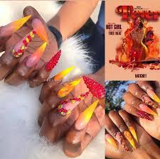 The way megan thee stallion shows us her nails >>. Hbj Glam Studio We Heard Megan Thee Stallion Was Coming To The City Check Out These Nails Inspired By Her Album Cover Book With Our Talented Nail Tech Dream Nails Facebook