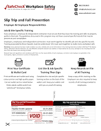 Fall prevention and proper ladder use are two key aspects of workplace safety at a construction site. Slip Trip And Fall Training Online Hazard Prevention And Identification
