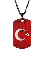 Dieses spiel wurde von scimob entwickelt. Halskette Ay Yildiz Halbmond Mit Stern Rot Turkische Flagge Gok Turk Herren Schmuck