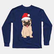 Santa Pug Christmas Dog Lover Gift For Women Kids Hat Xmas
