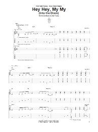 Chords, lead sheet indications and lyrics may be. Hey Hey My My Into The Black Sheet Music Neil Young Guitar Tab