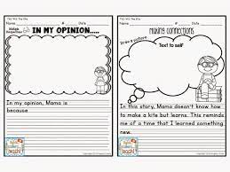Every Story Has An Opinion Writing And A Text Connection Worksheet Perfect For Common Core First Gr 1st Grade Writing Text To Text Connections Text To Self